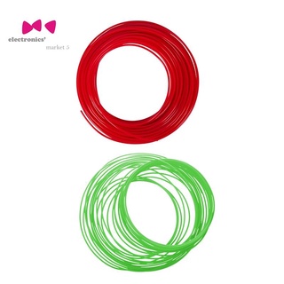 2 pzs filamento para impresora 3d de 1,75 mm pla 10m (pla roja y brillo en pla verde oscuro)