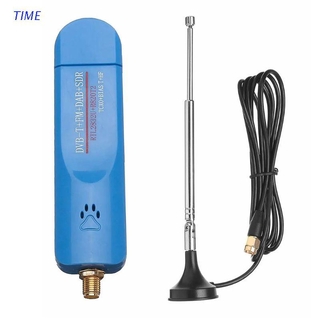 TIME 1Set Blue Digital USB 2.0 RTL SDR Receiver RTL2832U+R820T2 DAB FM DVBT TV Tuner Stick Dongle Scanner with Antenna