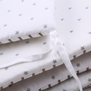 Youa 6 pzs juego De almohadas De cuna para bebé con diseño De estrellas De 6 pzs/almohadillas protectoras para cuna recién nacido decoración De habitación (8)