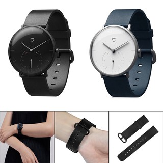 Cow Leather Belt Stainless Steel Buckle Strap Wristband for XIAOMI MiJia Watch