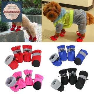 zapatos para perros suaves 4 piezas botas de lluvia antideslizantes con cordón ajustable para mascotas/perros/cachorros/gatos