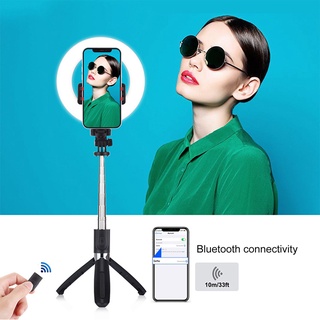 [shchuani] pu531b selfie anillo de luz portátil de mano inalámbrico bluetooth selfie palo anillo de relleno de luz para fotografía (6)