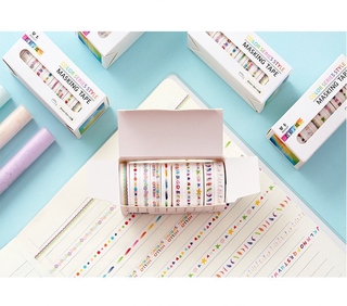 10pcs/Set Paper Tape 8mm DIY Decorative Stickers Washi Masking Tape (4)