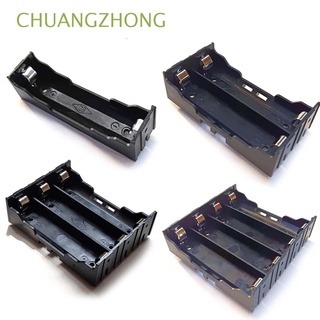 CHUANGZHONG Alta calidad Caja de bateria Batería Soporte de la batería Cajas de|de baterías Bricolaje Negro para batería 18650 Caja de|Con pasador duro abdominales Contenedor de baterías (1)
