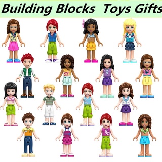 Lego Friends Olivia Mia Stephanie Andrea Emma James Princess Mini Figuras Blocos De Construção De Brinquedos Presentes