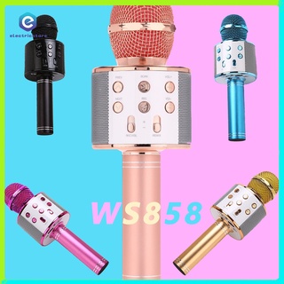 ws858 bluetooth compatible con micrófono inalámbrico hogar karaoke micrófonos altavoz de mano reproductor de música cantando grabadora para ktv hogar