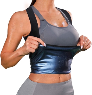 Sauna chaleco para las mujeres Sauna traje de sudor Tank Top cintura entrenador chaleco adelgazar cuerpo Shaper
