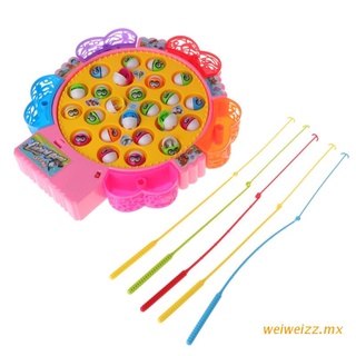 wei colorido bebé juguete educativo juego de pesca musical eléctrico magnético niños regalos