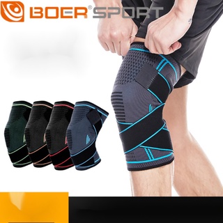 Fitness correas deportivas rodilleras antideslizantes anticolisión cinturón de compresión de punto juntas hombres y mujeres protectores de rodilla (1)