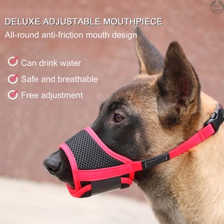 B&S - hocico para perro (nailon suave) para mascotas, malla transpirable, cubierta de boca para perro, con correa ajustable, evitar morder ladridos (6)
