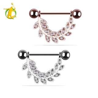 1 Pair Women Stainless Steel Nipple Rings Tongue Ring Piercing Body Jewelry Barbell