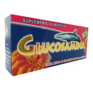 Glucosamina con Calcio de Coral, Cartilago de Tiburon, 60 Grageas Fuerza y Vida