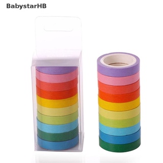 BabystarHB Solid Color Paper Washi Tape Adhesive Masking DIY Scrapbook Sticker Label Tapes Hot Sell