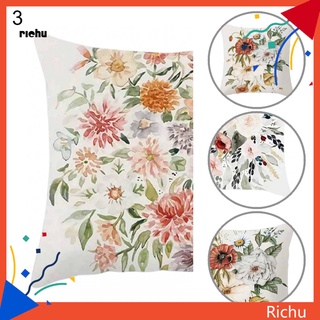 Richu* funda de almohada de 8 estilos para sofá, diseño de flores, diseño de cremallera oculta para sala de estar
