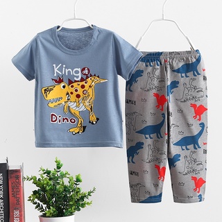 niños desgaste niño baju kurung moden manga corta+pantalones largos bebé anakku ropa de dibujos animados impreso conjunto de ropa (1)