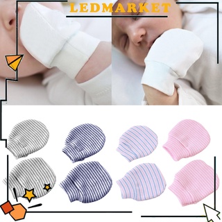ledmarket otoño invierno algodón antiarañazos Unisex recién nacido 0-3 meses de edad guantes de bebé (1)