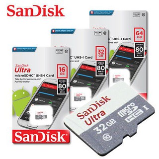 Sandisk 80MBPS CLAS10 Micro SDHC 16GB 32GB 64GB