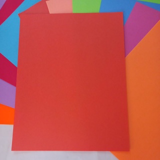 5 Hojas Opalina Tamaño carta Color Naranja 125gr (1)