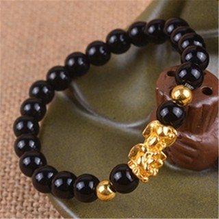 Nueva imitación negro Pi Xiu perlas de ágata Metal Braclets accesorios regalos