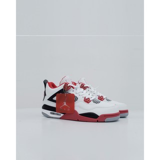Jordan 4 Retro Fire rojo zapatos - blanco rojo negro - 13712