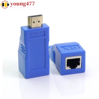 young477 For HDMI Extender 4k RJ45 Ports LAN Network Extension Up To 30m Over CAT5e / 6 UTP LAN Ethernet Cable for HDTV