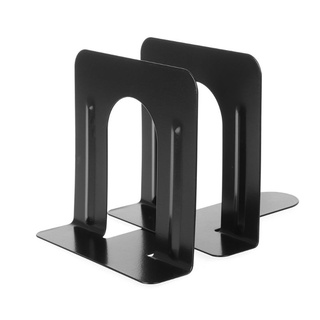 LU Simple Style Metal Bookends Iron Support Holder Nonskid Desk Stands For Books