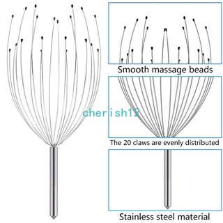masajeador de cabeza masaje de cuello pulpo cuero cabelludo estrés relax spa terapia herramienta de curación pulpo cuero cabelludo garras de masaje