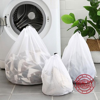 bolsas de red de lavado grandes bolsas duraderas de malla fina bolsa de lavandería para ropa con cierre grande con cordón f2i0