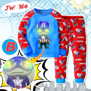 Junior niños ropa armario JW 164-B adolescente Led capitán américa pijamas