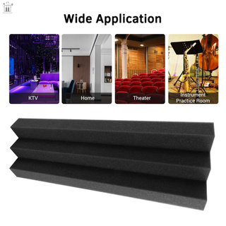 [MUSIC LOVER]Muslady 12 PCS 30 * 7.5 * 7.5cm Acoustic Foam Panels High Density Sound Insulation Fire Retardant Wedge Foam for Home Studio Theater (2)