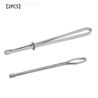 2 pinzas enhebradoras elásticas con cordón de acero enhebrador de costura cuerda de extracción de hilo herramienta salediystory (1)