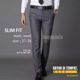 Pantalones de trabajo | Oficina | Largo | Formal | Materiales | Hombres SLIM FIT lana materiales