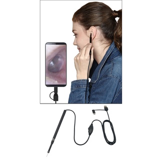 [shiwaki1] flexible tipo c micro usb endoscopio cámara para android smartphone azul