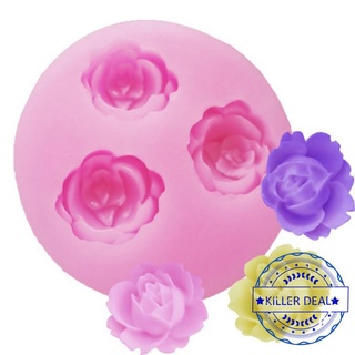 3d rosa flor fondant pastel chocolate sugarcraft molde cortador de silicona herramienta w8l7