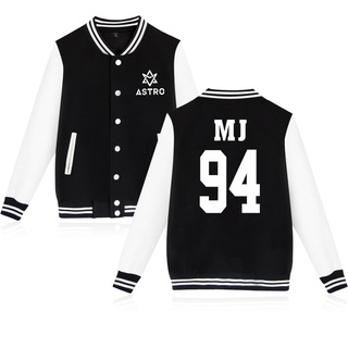 Kpop Astro Star Group Baseball Uniform Coat Bomber Jacket Harajuku Streetwear Tracksuit Coats Streewears