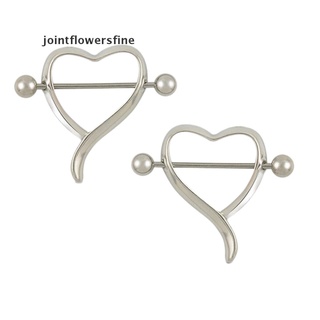 jtff 1 pza/1 par de piercings de acero quirúrgico increíble para pezón/corazón/corazón/barra