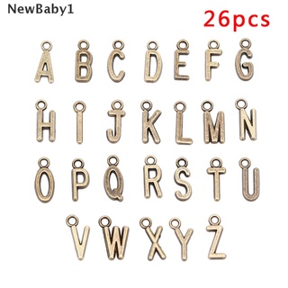 CHARMS (Hotsale) plata/oro 26Pcs alfabeto A-Z Pendents letras DIY joyería hallazgos encantos {bigsale}