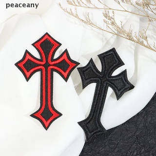 [paz] 2 parches bordados cruzados para ropa, suministros de costura, insignias decorativas.