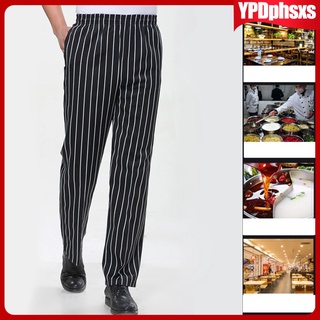 Moda restaurante Hotel café camarero panadero Chef pantalones uniformes, Unisex, mezcla de algodón, cómodo, 4 patrones 5