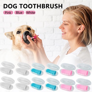 4 pzs cepillo de dientes de silicona para dedo para mascotas/limpiador de dientes/limpieza Dental/perro/gato/artículos de limpieza