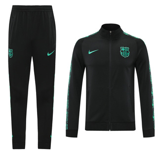 Top qualidade 2021 Barcelona Black Jersey/camiseta de entrenamiento de chaqueta Top y Pants Suit (1)
