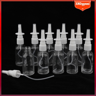 [ggmmi] 10 botellas vacías de vidrio recargable Nasal Spray botella fina bomba de niebla viales 30 ml traje para maquillaje agua Perfumes aceites esenciales