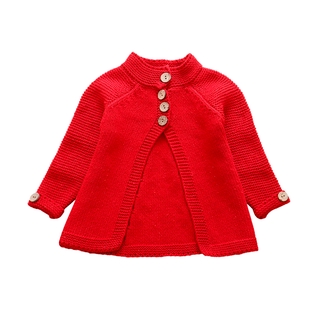CTCC-Elegant - abrigo para suéter para niños, manga larga, cuello redondo, forma de capa