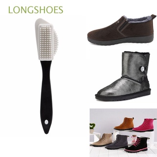 LONGSHOES 15.70*4.20*3.20cm zapatos cepillo negro 3 lados forma S zapatos limpieza útil plástico suave botas Nubuck Suede/Multicolor