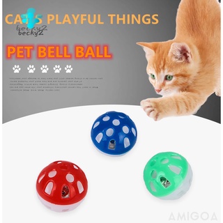 Juguete De Gato Para Mascotas Con Campana Bola Chase Masticando Pelota Interactiva Molar Juguete -Bec