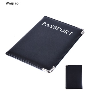 Weijiao Casual cuero PU pasaporte cubre viaje tarjeta de identificación pasaporte titular cartera caso MY