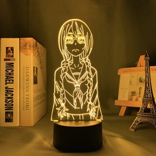 （1）Saki Yoshida Led Night Light for Bedroom Decor Gift Nightlight Anime Table 3d Lamp Saki Yoshida