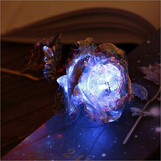 Rosas De Plástico Fadeless Con Galaxia Luminosa LED (5)