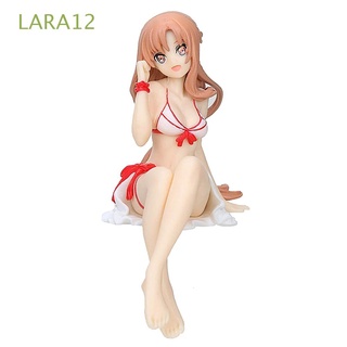 LARA12 modelo de juguetes figura de acción para regalo fideos tapón Yuuki Asuna Anime 14CM PVC chica en caja colección juguetes