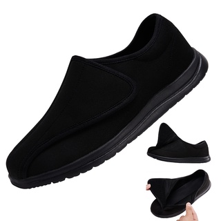 [Rishang] Talla 40-48 Mujeres Hombres Ajustable Velcro Extra Ancho Zapatos Hinchados Pies Diabéticos Edema Unisex Interior Al Aire Libre Grande